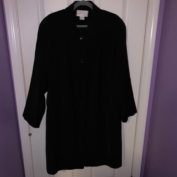 Black Dressy Coat with Removable Lining - Picture 2 of 7